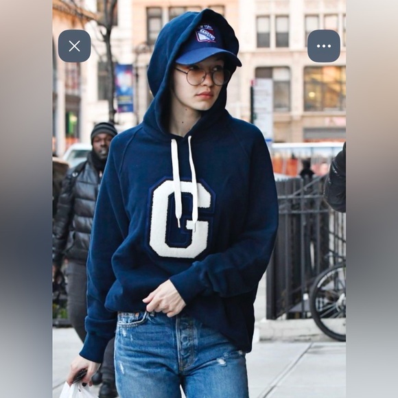 Good American Good Hoodie "H" Varsity Letter Cotton - Picture 4 of 9